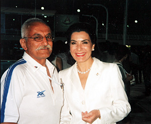 Cüneyt E. Koryürek Atina Olimpiyad Komitesi Başkanı Bakoyanni ile